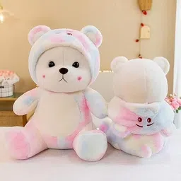 valorastore Cute Multicolor Teddy Bear Soft Toy for Kids | Premium Plush Stuffed Animal - 30 cm image 4