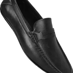 Paragon Men's Black Formal Loafer Shoes | Cushioned Sole & Sturdy Construction Loafers For Men image 4