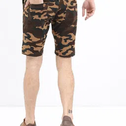 highlander Printed Men Khaki Casual Shorts image 2