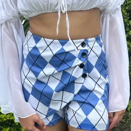 tandul Checkered Women Multicolor Basic Shorts image 3