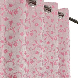panipat textile hub 153 cm (5 ft) Jacquard Room Darkening Window Curtain (Pack Of 2) image 2