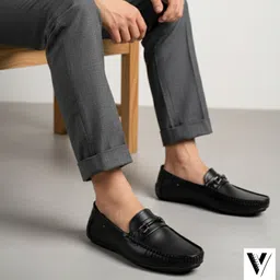 vyasol footwear Premium Black Loafers for Men | Soft & Comfort | Classic Men’s Loafers Loafers For Men image 5