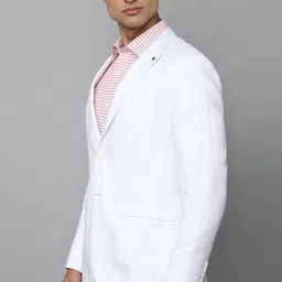 louis philippe Men Solid Single Breasted Formal Blazer image 3