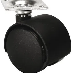 plasto twin caster plate type set of 4 pcs Swivel Furniture Caster image 3