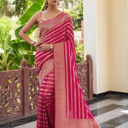 visvasta Printed Banarasi Jacquard, Art Silk Saree-picture-24