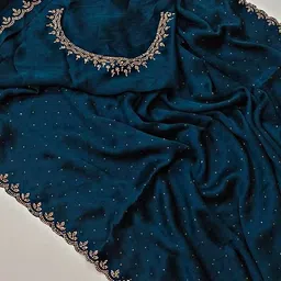 jainica Self Design Bollywood Chiffon Saree image 2