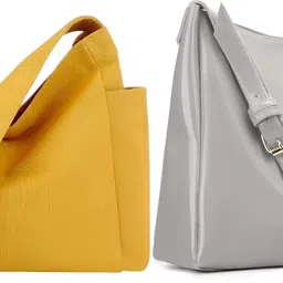 trendycraft Women Grey, Yellow Shoulder Bag-picture-24