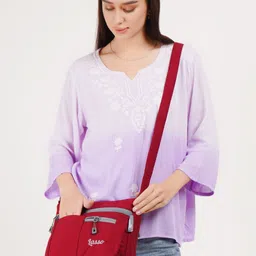 lasso Maroon, Grey Women Sling Bag Stylish Multi-Pocket Crossbody Sling Bag For Women's and Girls image 1