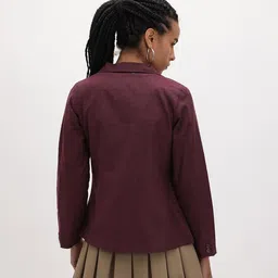 cottinfab Women Solid Single Breasted Formal Blazer image 5