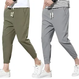 shotek Pack of 2 Men Solid Multicolor Track Pants-picture-12