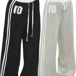 clothina Pack of 2 Women Solid Multicolor Track Pants-picture-29