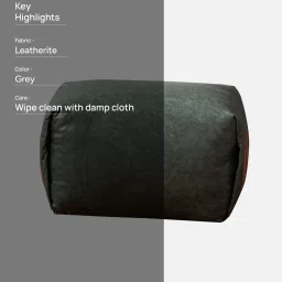 nestroots Cube Leatherette Pouffe In Teal Colour image 3