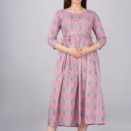 murli kurti Printed Pure Cotton Stitched Flared/A-line Gown image 1