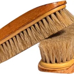 Color Zebra Premium Shoe Brush for Leather Shoes( Pack of 2 ) 5 inches Soft Natural Brush image 1