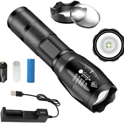 High Power Focus Torch Bright LED Flashlight for Outdoor Camping Torch-image-8