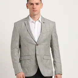 turtle Men Checkered Single Breasted Casual Blazer-picture-26