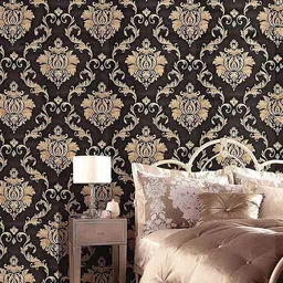 fokrim 300 cm Black Luxury Decorative Sticker 45x300CM Self Adhesive Sticker image 5