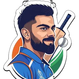 I Love Virat Wall Hanging For Living Room, Student Room | Gift For Virat Fans-image-26