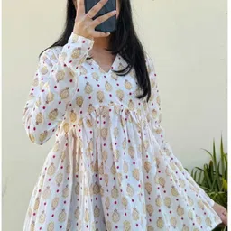 govind Casual Regular Sleeves Printed Women White Top-picture-16