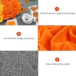 foodie puppies Large Snuffle Mat | Dog Puzzle Toy Foraging Mat and Interactive Toy for Dog/Cat Cotton Chew Toy, Soft Toy For Dog & Cat image 4