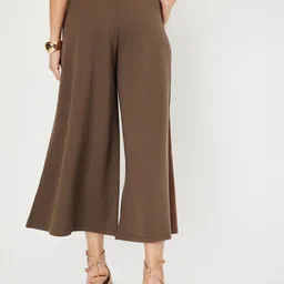 max Women Regular Fit Brown Viscose Rayon Trousers image 2
