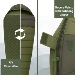 rocksport Zanskar -4°C to +4°C Reversible Sleeping Bag for Adult with Air Pillow Camping Sleeping Bag image 4