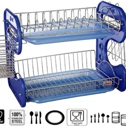 amol Utensil Kitchen Rack Premium Stainless Steel Dish Rack | Kitchen Organizers | Kitchen Stand Steel image 4