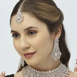 vatsalya creation Alloy Gold-plated Rose Gold Jewel Set-picture-26