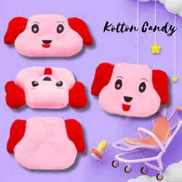 kotton candy Infant Dog Face Cute Design 0-12 Month Polyester Fibre Animals Baby Pillow Pack of 1 image 3
