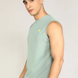 hrx by hrithik roshan Men Graphic Print Round Neck Polyester Light Green T-Shirt image 3