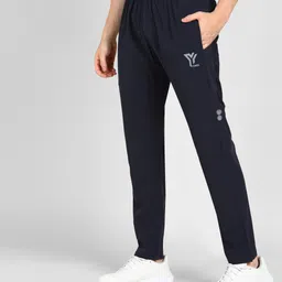 yunek Men Colorblock Dark Blue Track Pants image 3
