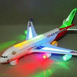 haulsale Musical AeroPlane Airbus Bump & Go Action Toy with Sound & Light-159-picture-22