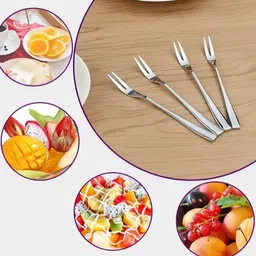 arscart Smooth grade Stainless Steel Fruit Fork Set image 3