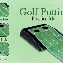 rar sports Indoor Golf Putting Portable Mat with Auto Ball Function - 2.5 Mtr Golf Kit image 5