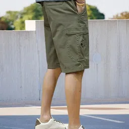 pitzz Solid Men Green Cargo Shorts image 3