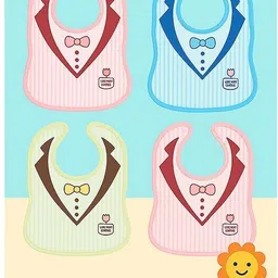 bmv enterprises Unisex Feeding Bibs for Babies – Pack of 4 Cute Prints-picture-27