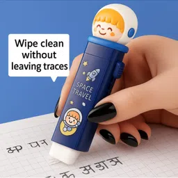 studiouss ASTRONAUT KAWAII CUT ERASERS||BIRTHDAY RETURN GIFT FOR KIDS ||FANCY ERASERS Non-Toxic Eraser image 2