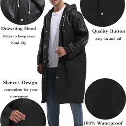 adorazone Solid Men Raincoat image 3