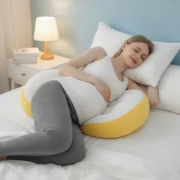 staranddaisy Cotton Pregnancy Pillow Pack of 1 Solid image 1