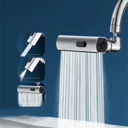 Waterfall Kitchen Faucet, 3 In 1 360° Rainfall Kitchen Sink Faucet Faucet Shank-image-53