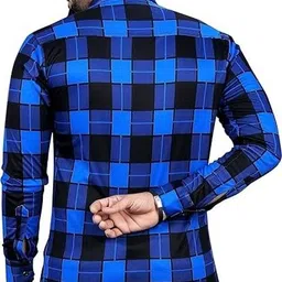 ishani enterprise Men Regular Fit Checkered Spread Collar Casual Shirt image 2
