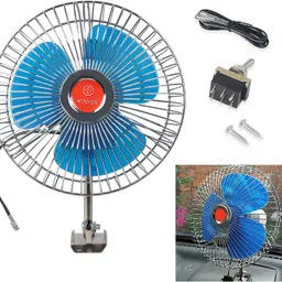 kaaz Oscillating Fan 6 Inch 12V Automotive For Car/Truck/Auto rickshaw-AKN44 Car Interior Fan image 2