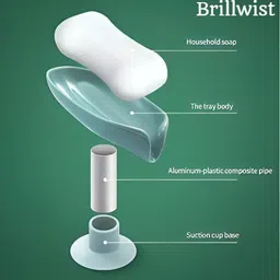 shree haridas LEAF SHAPE DRAINING SOAP HOLDER image 3