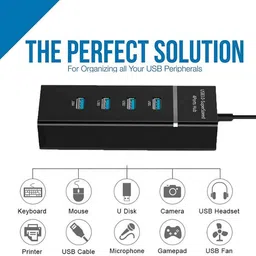 SCALEBEE 4 Port USB HUB 3.0 High Speed Portable Multiport Slim hub With Cable & Led Light Compatible for Pendrive, Mouse, Keyboards, Camera, Mobile, Tablet, PC, Laptop USB Hub image 4