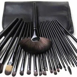 yoana Professional Series Makeup Brush Set With Leather Pouch - Jet Black-picture-23
