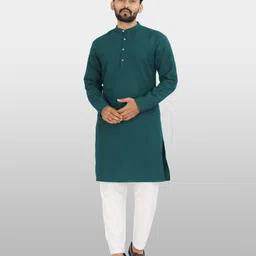 vebnor Men Solid Jacquard Straight Kurta-picture-10