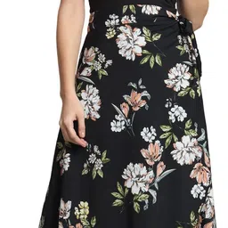 girl code Women Floral Print Wrap Around Multicolor Skirt image 3