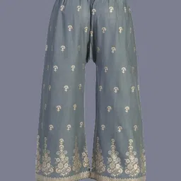 binish Women Regular Fit Grey Viscose Rayon Trousers image 2