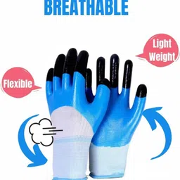 rbgiit Reusable Half Nitrile Coated Cutting Water Oil Resistant Farming Y-G-84 Gardening Shoulder Glove image 2