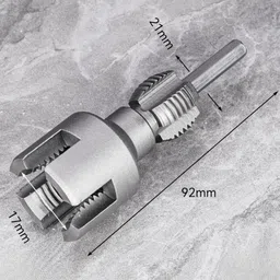 uptodateprouducts Pipe Thread Cutting Tool Integrated Internal and External,Pipe Threading Tool Pvc Pipe Threader for 1/2'' 3/4'' 1'' Dies, Electric Drill Compatible Threading image 2